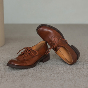 Chaussures de bureau décontractées pour hommes de haute qualité, en cuir véritable artisanal, chaussures habillées, chaussures Oxford, style rétro - Product Image 3