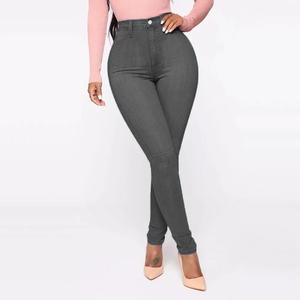 European and American women's plus-size peach-bottom stretch skinny <strong>pants</strong>, pencil <strong>pants</strong>, and <strong>denim</strong> long <strong>pants</strong> - Product Image 5