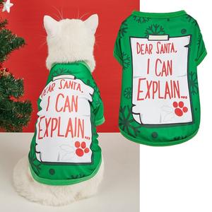 Divertido Disfraz de Invierno para Perros y Gatos, Sudadera con Capucha de Peluche de Lujo con Estampado de Dibujos Animados para las Fiestas, Hecho de Poliéster - Product Image 4