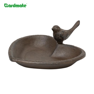 Mangiatoia per Uccelli in Ghisa a Forma di <span class=keywords><strong>Cuore</strong></span>, per Semi, Noci, Palline di Grasso e Acqua, Vasca per Uccelli da Giardino - Product Image 1