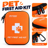 Trousse de premiers soins pour animaux de compagnie Ori-Power Mini EVA, étui rigide d'urgence avec mousqueton pour chien, chat, promenade, voyage en plein air