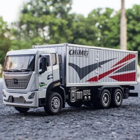 2025 plus récent 1/32 échelle moulé sous pression conteneur transporteur camion modèle M501 Mini retirer tracteur remorque voiture avec lumière et son pour les enfants