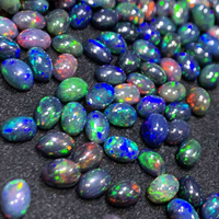 Opale de feu arc-en-ciel en cristal naturel, cabochon ovale de style traditionnel luxueux, pierre précieuse pour la création de bijoux DIY