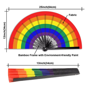 Abanico Plegable Grande de Bambú con Logotipo Personalizado Holográfico, Pintado a Mano con Láser, Herramienta para Calmar el Estrés en Festivales y Fiestas, Decoración para el Hogar - Product Image 6