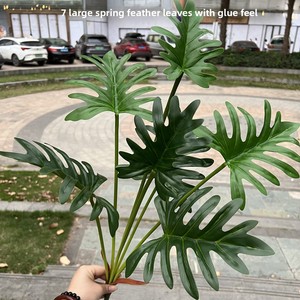 7 Hojas Artificiales de Monstera y Filodendro de Tacto Real para Decoración de Bodas Estilo Selva Tropical, Venta al por Mayor - Product Image 5