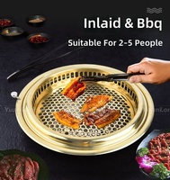 Barbecue au charbon de bois de style japonais, commercial, à échappement vers le bas, encastrable, en acier inoxydable, pour restaurant