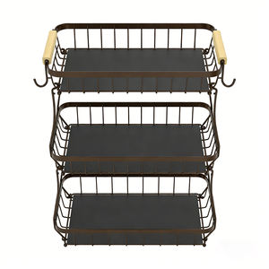Panier organisateur multifonctionnel à 3 niveaux en métal réglable pour la maison ou les petites entreprises, robuste et durable - Product Image 3