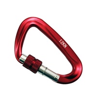 Mousqueton robuste en forme de D avec verrouillage à vis, en aluminium aéronautique, pour activités de plein air et connexion de hamac