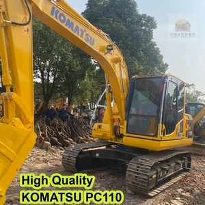 Excavatrice d'occasion Komatsu PC110 de 11 tonnes avec moteur puissant, machine de construction hydraulique sur chenilles d'occasion pour le terrassement - Product Image 1