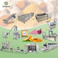 Ligne de traitement industrielle automatisée à sec pour gingembre séché, mini-machine à oignon, production automatique de piment en poudre