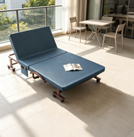 Lit d'appoint pliable gain de place avec 8 roues, pliage en 3 secondes, housse matelassée lavable, plusieurs tailles, OEM ODM VLranlife