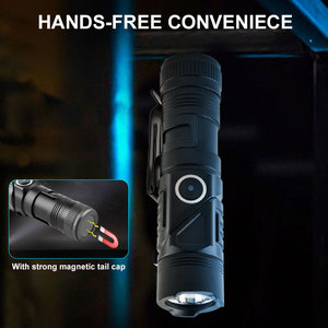 Brightenlux Hợp kim nhôm Mini Đèn pin chiến thuật 1000 Lumens 90 độ xoay không thấm nước có thể sạc lại từ ngọn đuốc ánh sáng - Product Image 4