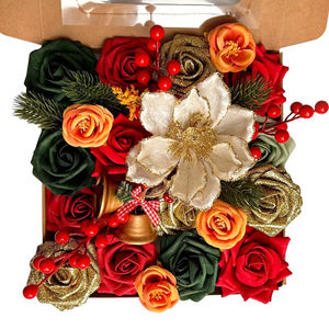 Flores Decorativas para Manualidades de Navidad, Año Nuevo y Halloween, Flores Artificiales para Exteriores, Decoración del Hogar, Caja de Regalo de Navidad - Product Image 5