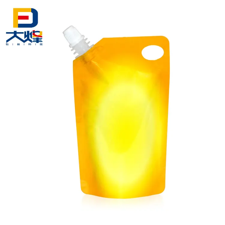 High Barrier Coconut Shape Stand Up Spout Pouch Doypack Bag For Fruit Juice Jelly Energy Drink Packaging