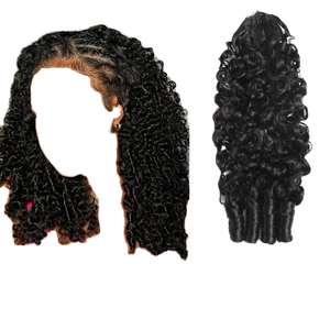 Extensions de cheveux humains 100% naturels vierges en vrac, bouclés Pixie, 12A, pré-séparées sans nœuds, pour crochet, épaisses, en lots - Product Image 1