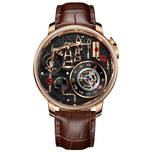 PINDU NEW TOP Quartz Watches Button Oil Pump Business Men Wristwatches 45.5MM Sapphire <b>Mirror</b> Waterproof for 6673 - Product Image 6