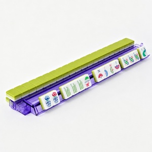 Mahjong américain en acrylique vert fruité à quatre couches pour les loisirs et le divertissement, ensemble de mahjong américain en acrylique coloré - Product Image 4