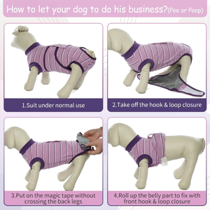 WL Soft Dog Surgery Suit Breathable Neuter Suit Male Dogs Anti-Licking Onesie Surgery Body Suits <strong>Cone</strong> L Substitute Pet Clothes - Product Image 2