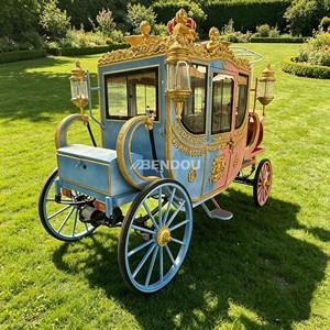 Calèche royale à quatre roues électrique, modèle personnalisé avec moteur sans balais pour mariages et visites touristiques - Product Image 1