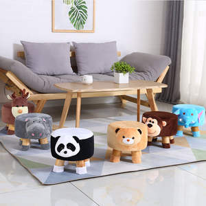 Pouf animal mignon en forme d'animal, tabouret en <span class=keywords><strong>bois</strong></span> de pin pour enfants, pouf pour enfants, animal de grande taille, marchepied pour animaux de compagnie - Product Image 4