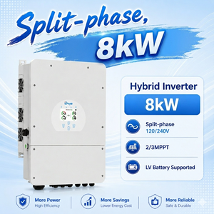 อินเวอร์เตอร์ไฮบริดแบบแยกเฟส Deye SUN-8K-SG02LP2-US-AM2 8kw 120/240v แรงดันต่ำ พร้อมแบตเตอรี่ 48v/51.2v - Product Image 1