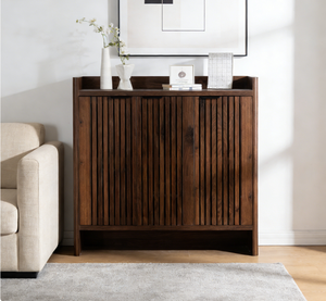 Organizzatore per Scarpe da Soggiorno a 5 Ripiani con Finitura Anticata, Mobile Rustico per Arredamento - Product Image 2