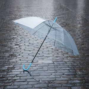 Parapluie promotionnel d'usine, parapluie transparent de haute qualité personnalisé en gros, forme dôme, pour mariage, transparent avec impression de logo - Product Image 5