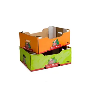 Custom logo printed fruit cardboard banana packing cartons boxes for sale