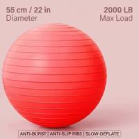 Luxuriöser 55cm Anti-Burst Yoga-Ball Verdickter PVC Umweltfreundlicher Leichtgewichtiger Fitness-Trainingsball Weicher Langlebiger Balance-Ball