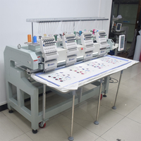 Nouvelle machine à broder informatisée à 4 têtes entièrement automatique pour t-shirts et casquettes avec écran tactile de 12 pouces pour usage domestique