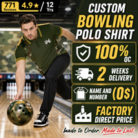 Chemise de bowling personnalisée PURE, style polo, logo personnalisé et nom de l'équipe, vêtements de bowling en polo, sublimation, polos pour hommes, OEM ODM