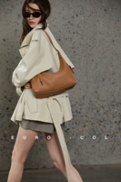 Sac Hobo en Cuir Chic Parisien, Sac Fourre-tout en Cuir Sans Marque, Vente en Gros, Sac à Bandoulière Décontracté de Qualité Supérieure, Grand Modèle Souple