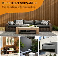 Panneau mural rainuré en WPC, imitation bois, moderne, imperméable, ignifuge et résistant aux UV, pour revêtement extérieur, facile à poser, pour usage domestique et commercial