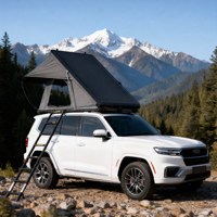 Tente de toit rigide en aluminium, imperméable, à ouverture hydraulique, pour SUV, voiture tout-terrain, camping, 2 personnes