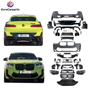 2018-2021y <span class=keywords><strong>BM</strong></span> <span class=keywords><strong>X4</strong></span> G02 mise à niveau vers X4M F98 LCI 2022y ancien à nouveau Kit de carrosserie PP pare-chocs avant lèvre arrière embouts d'échappement accessoire de voiture - Product Image 1