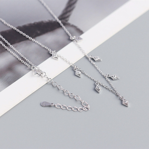 Trang Sức Nữ Mới Nhất Vòng Cổ Bạc Sterling 925 Vòng Cổ Kim Cương Zircon Collier Femme - Product Image 5