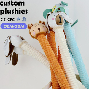 Jouet pour chien en peluche longue en forme d'animal avec papier froissé, interactif, pour tirer la corde, en promotion - Product Image 2