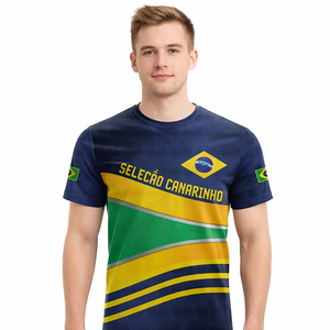 Groothandel 2026WC Brazilië Nationaal Team Voetbalshirt Ademend Materiaal Voetbaluniform T-Shirt Brazilië Voetbal Element Shirt - Product Image 1