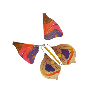 Jouets papillons magiques volants à cadre métallique, à remonter avec élastique, pour décoration de marque-pages colorés - Product Image 3