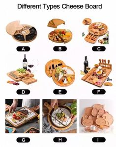 Venta al por mayor logotipo personalizado de alta calidad barato bloques de cortar de madera Rectangular cuadrado redondo carne Deli tablas de queso con cuchillo - Product Image 6