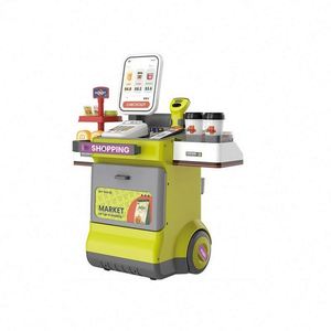 Ensemble de jeu d'apprentissage pour enfants : Stand de marché, Supermarché, Caisse enregistreuse, Scanner, Jouet d'imitation - Product Image 6