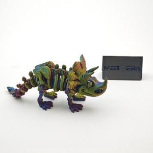 Modelos de Dinosaurios y Rinocerontes Impresos en 3D con Degradado de Color, Figuras de Juguete Impresas en 3D de Acero Inoxidable, Capacidades de Micromecanizado - Product Image 4