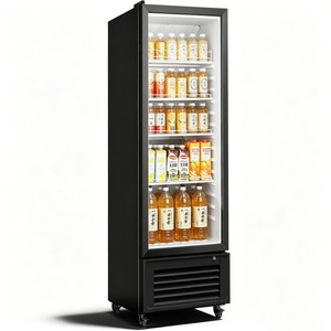 Vitrina refrigerada comercial de una sola puerta con puerta de vidrio para almacenamiento de bebidas. - Product Image 4