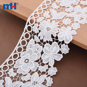 โรงงานมาใหม่ฝรั่งเศสโพลีเอสเตอร์ปัก<span class=keywords><strong>Guipure</strong></span>เคมีลูกไม้ตัด - Product Image 1