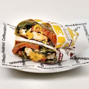 Custom Logo Biodegradable Pad <b>Paper</b> Waterproof Hamburger Food <b>Wrapping</b> <b>Paper</b> Oil Proof Wax <b>Paper</b> - Product Image 3