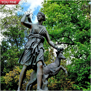 Décoratif Extérieur Femme <span class=keywords><strong>Nue</strong></span> Bronze Archer Statue - Product Image 4