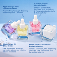 Kit visage personnalisé estompe les cicatrices d'acné kit de sérum visage blanchissant à la tomate blanche cerise nourrissant et raffermissant