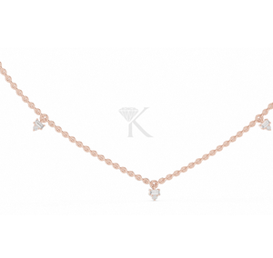 Delicado Collar de 5 Estaciones con Diamantes en Forma de Gota, Chapado en Plata, Cadena con Dijes de Baguette, Lujo, Certificado IGI, Joyería Fina Moderna para Uso Diario, Regalo - Product Image 5