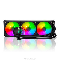 Système de refroidissement liquide OEM personnalisé 360 mm, refroidisseur d'eau CPU à miroir infini 320W TDP, triple ventilateur pour configurations PC de jeu
