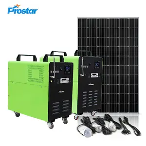 Estación generadora de energía Solar portátil, batería recargable, energía de respaldo, 3000W, con Panel completo